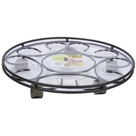 Plastec Saucer Caddy 14-Inches Black PL54600